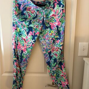 Vibrant Floral Print Pants